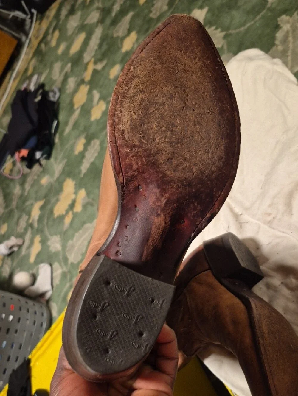 Justin Boots Men's Distressed Brown Leather Western Boots
